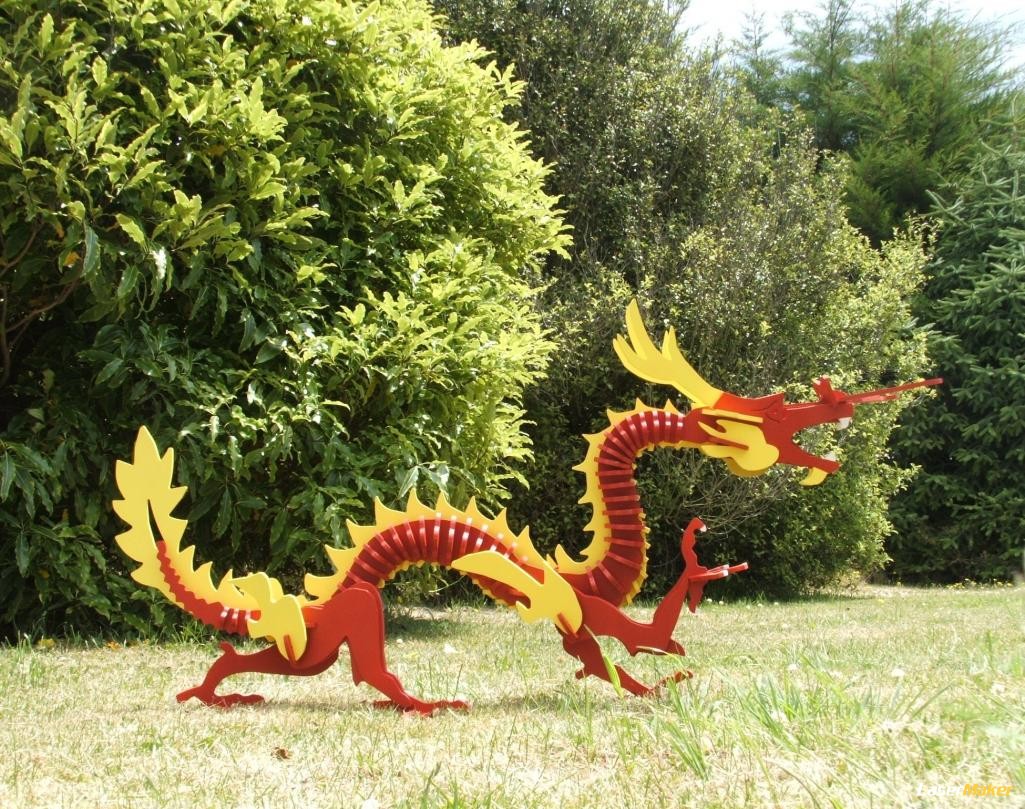 中国龙激光切割拼装图纸