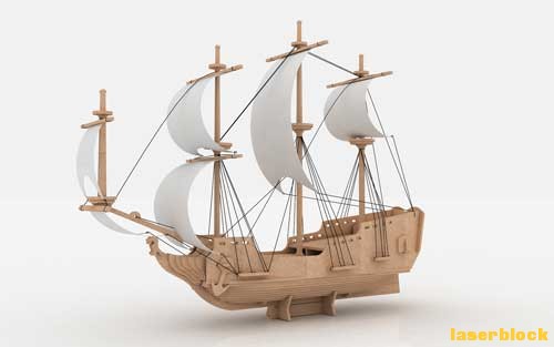 海盗船激光切割设计图