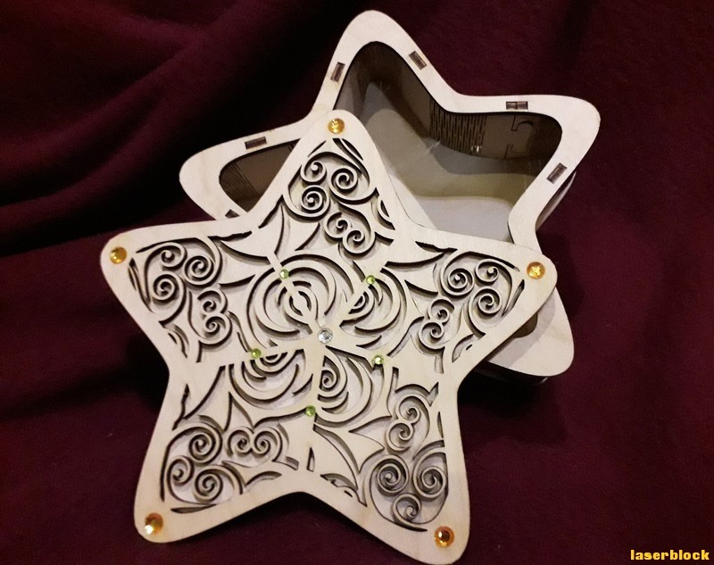 星星装饰盒激光切割拼装图纸