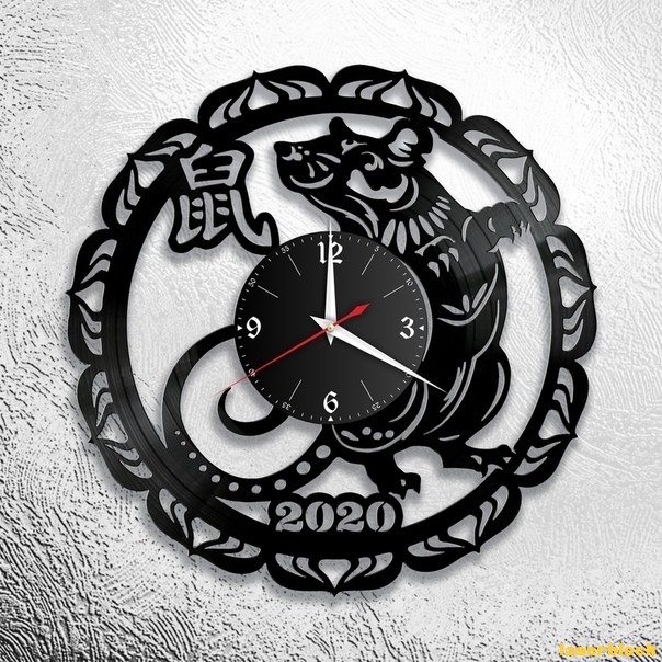 鼠年时钟激光切割设计图