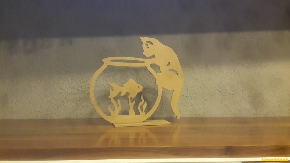 猫与鱼激光切割设计图