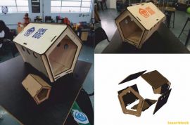 激光切割模型图纸丨狗屋模型