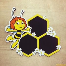 激光切割设计图丨小蜜蜂相框