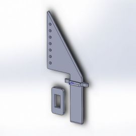纸飞机舵角3d和2d模型