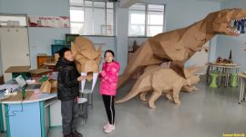 剑齿虎3D纸模型（瓦楞纸）