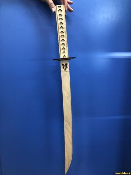 激光切割创意设计图丨日本武士刀