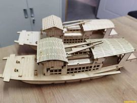 激光切割工艺品CAD图纸丨南湖红船