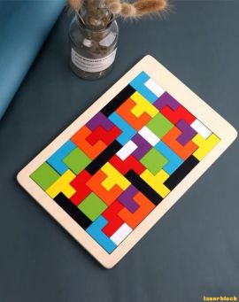 激光切割设计图丨俄罗斯方块拼图