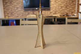 激光切割设计图丨广州塔
